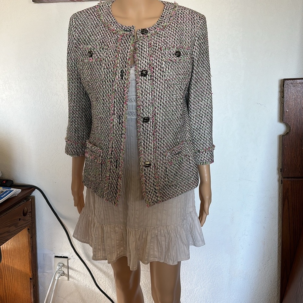 Chic Tweed Jacket - Multicolor - Picture 4 of 9